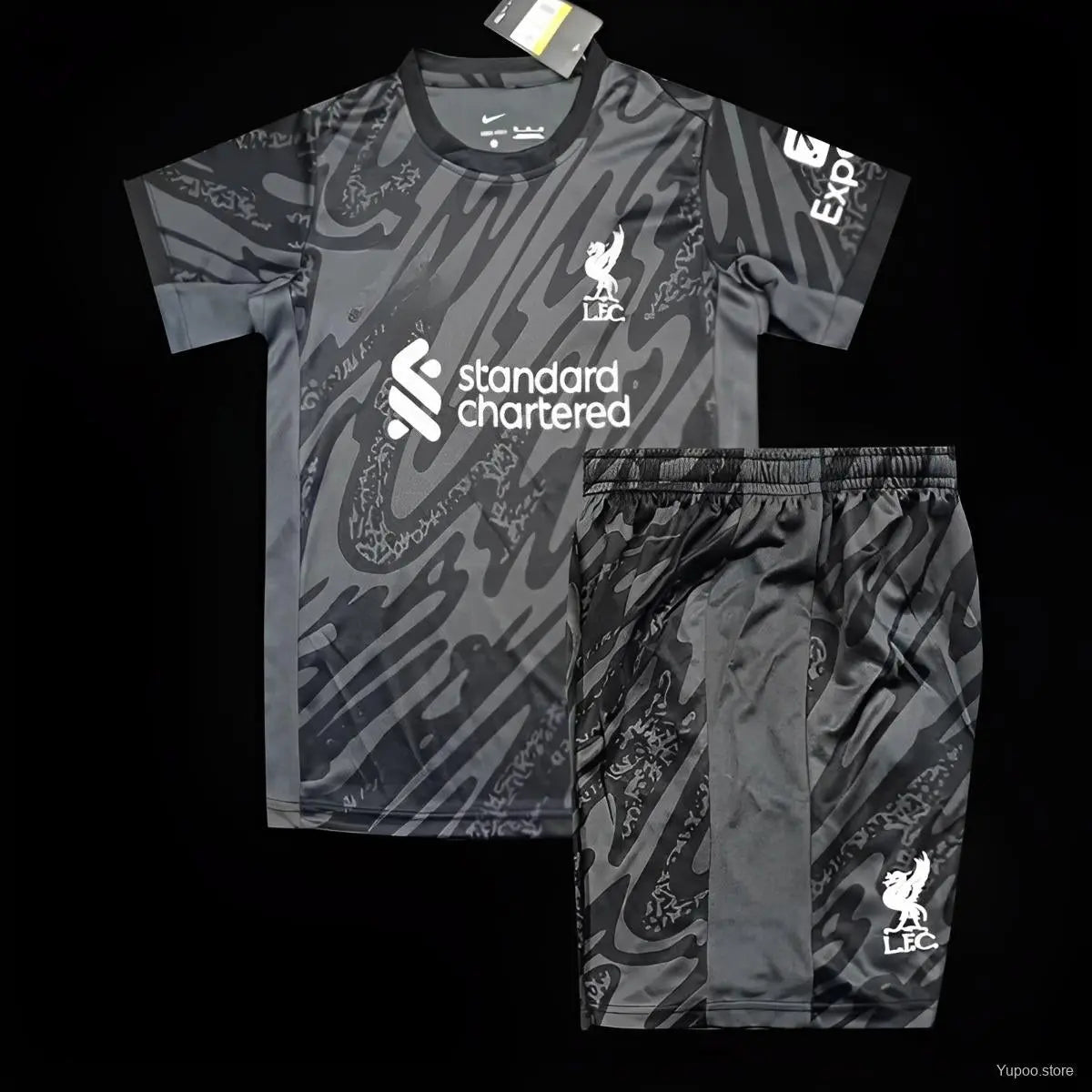 24/25 Ensemble Enfant Liverpool Black Goalkeeper L'Univers Du Maillot