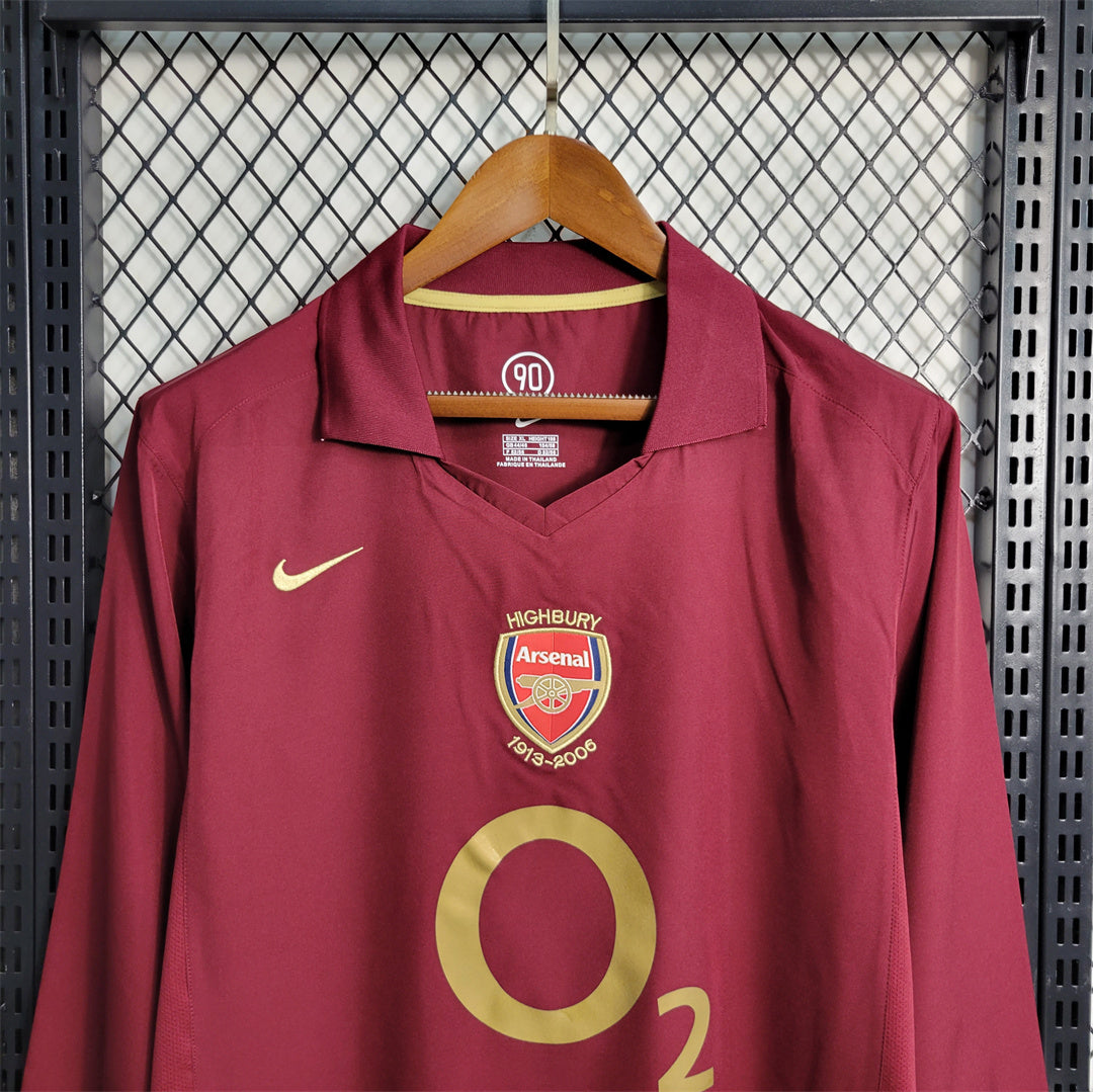 Maillot Arsenal domicile manche longue ’rouge’ 2006/2007