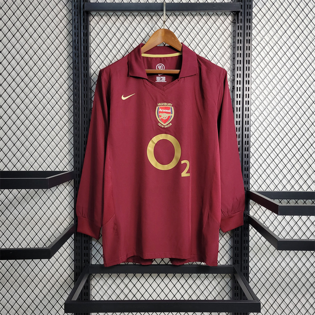 Maillot Arsenal domicile manche longue ’rouge’ 2006/2007