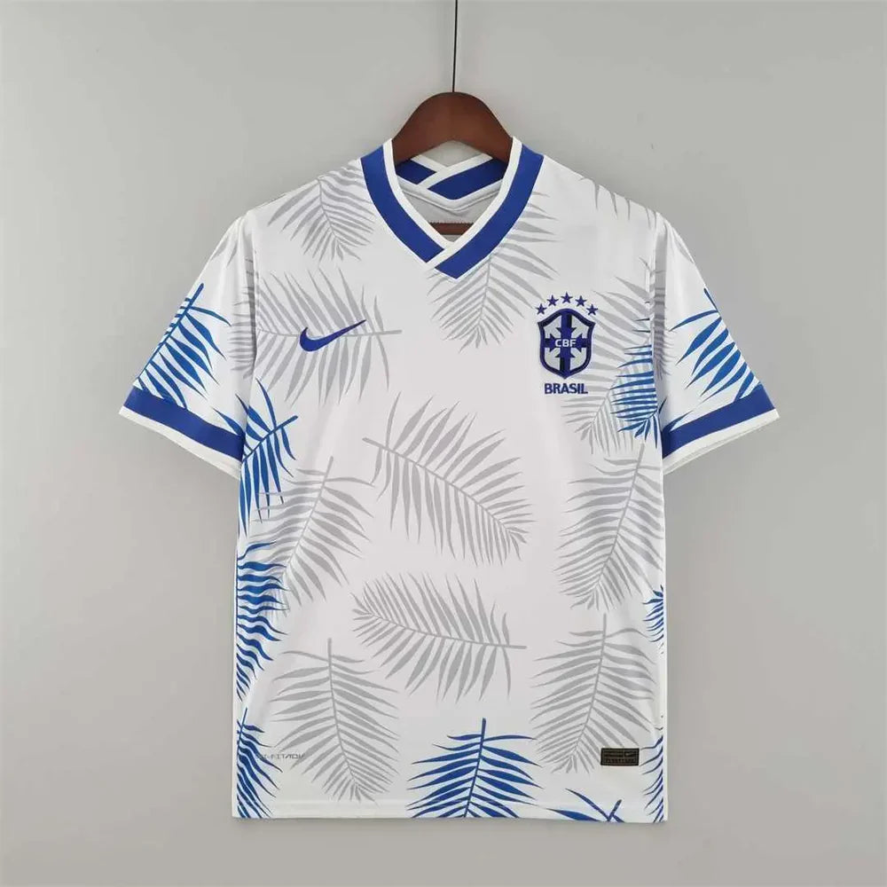 Maillot Brésil ’Feuilles Bleu’ 24/25
