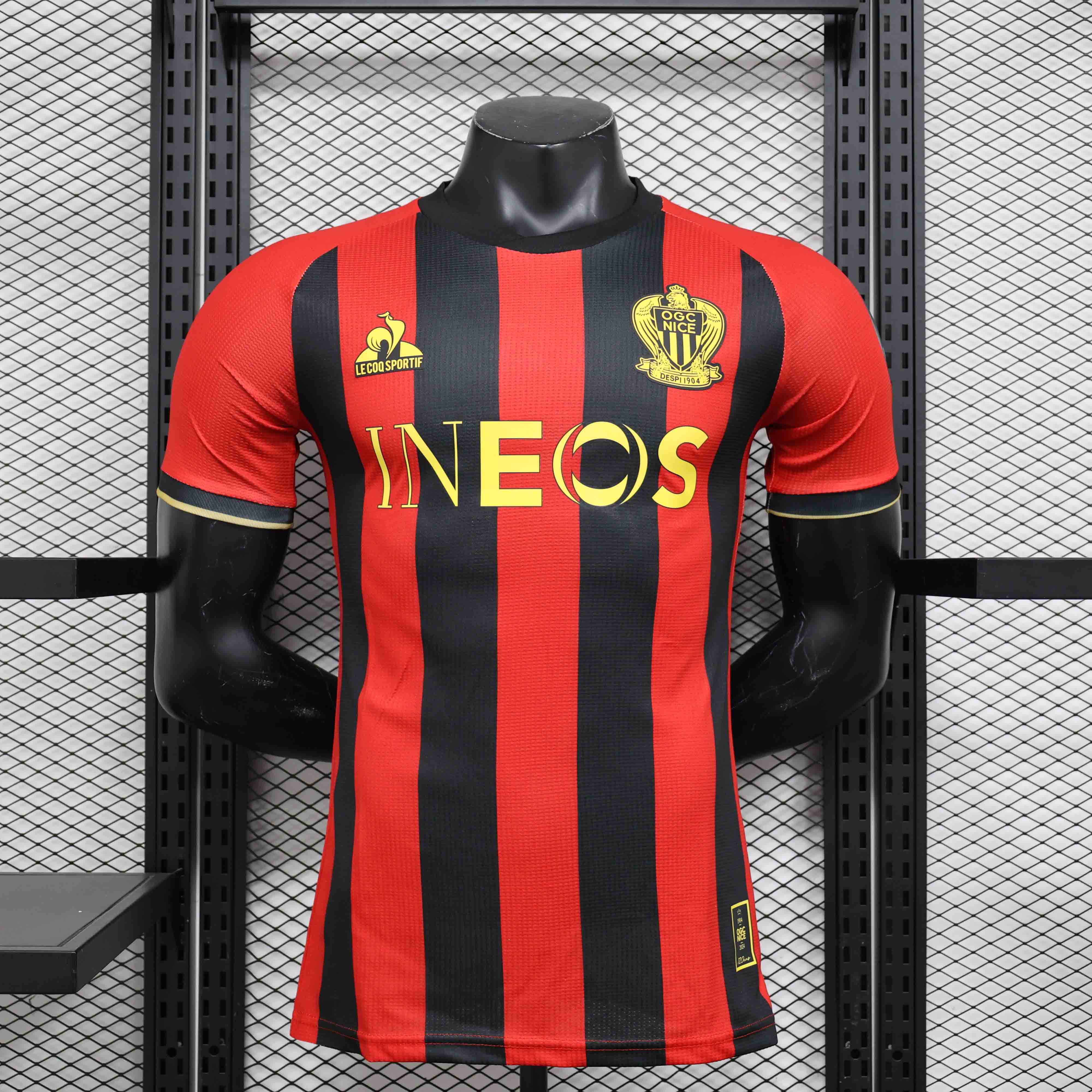 Maillot OGC Nice domicile ’noir et rouge’ 2024/2025